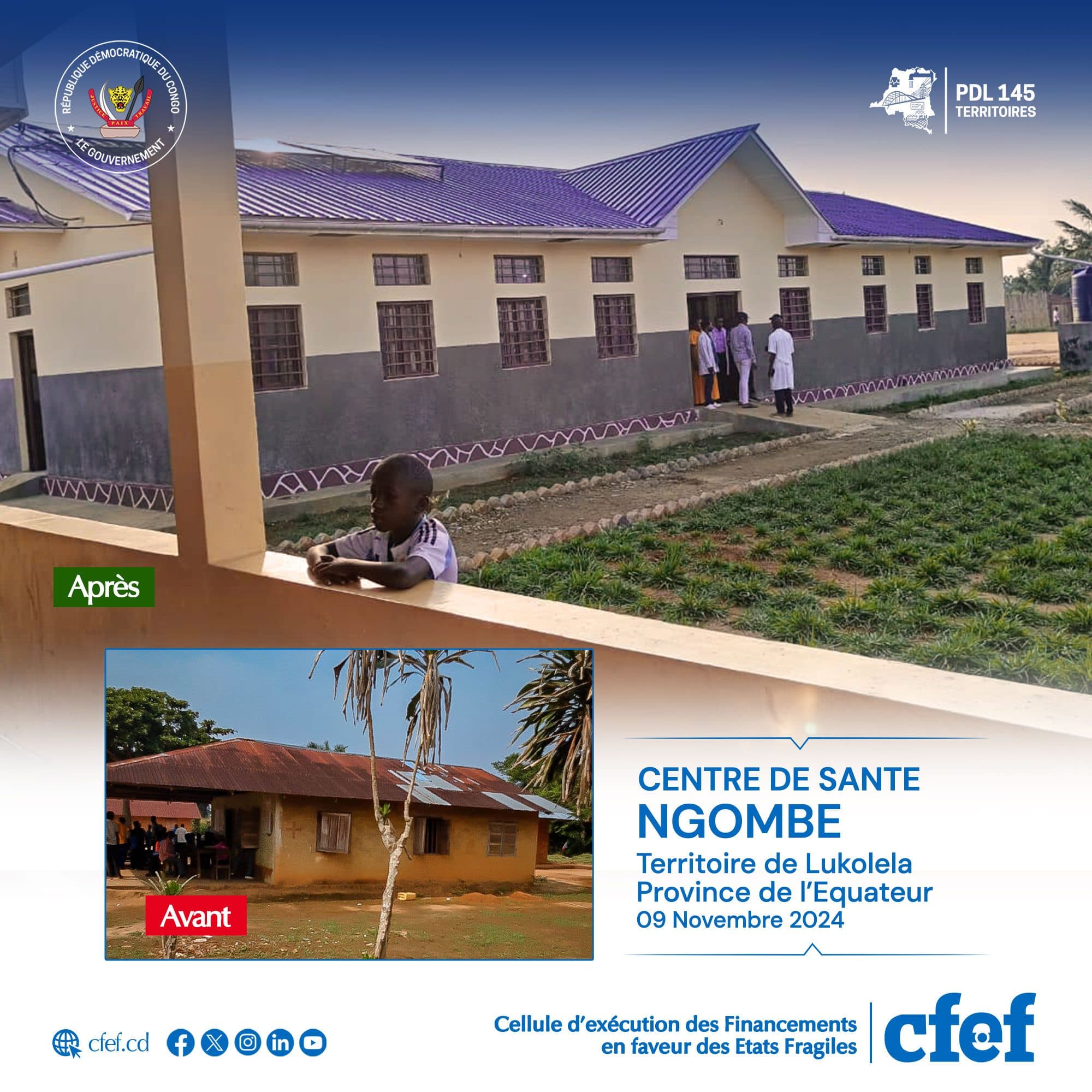 image en avant de PDL-145T: Le centre de santé Ngombe
