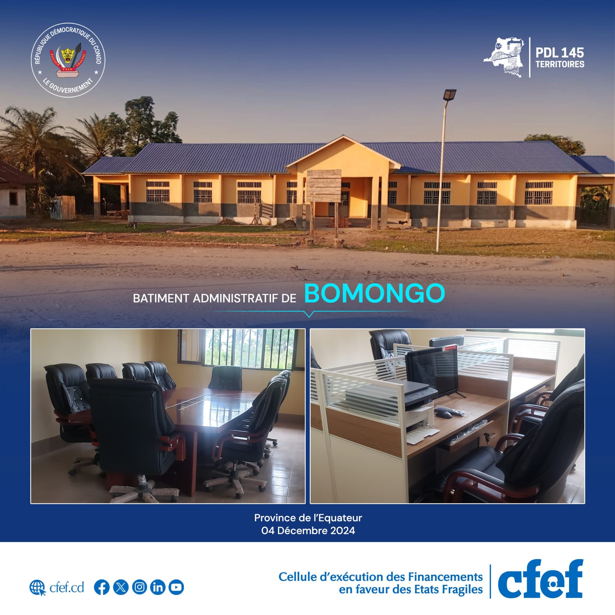 image en avant de PDL-145T: Le Bâtiment administratif du Territoire de Bomongo